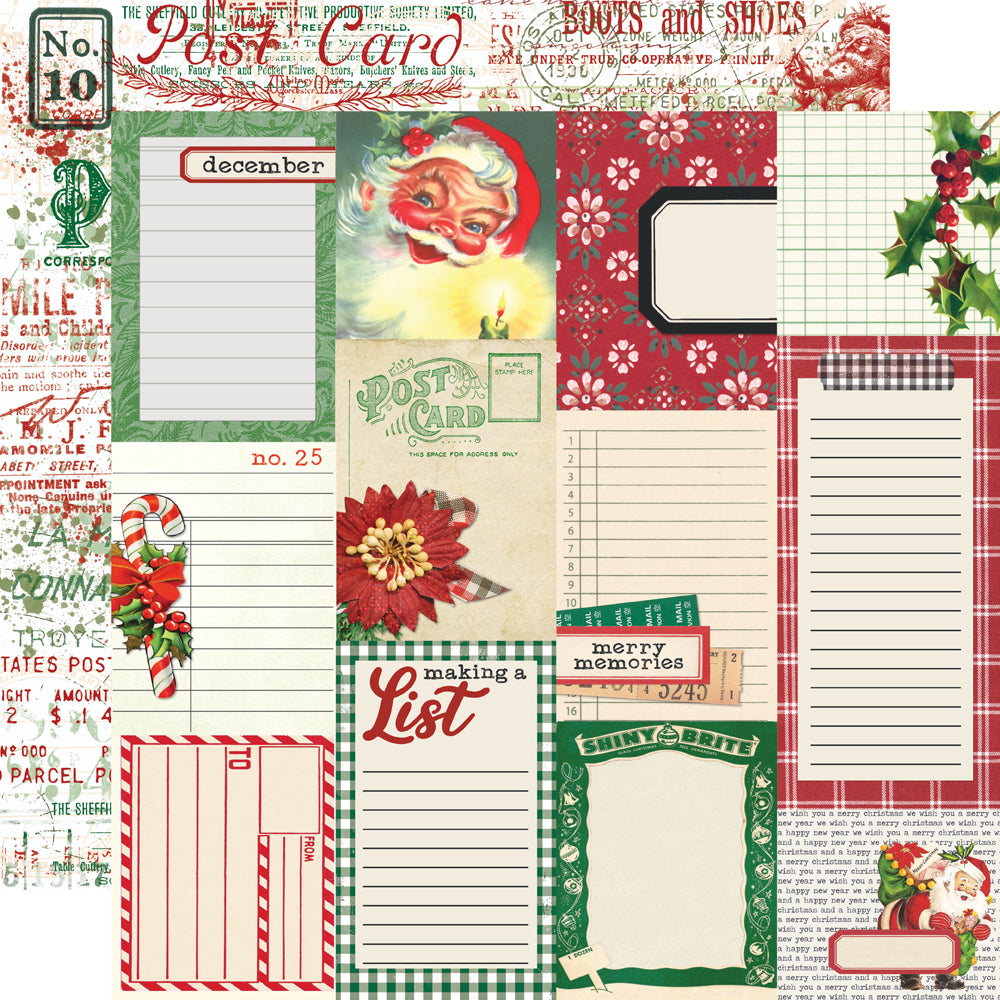 Simple Vintage Dear Santa . Journal Elements