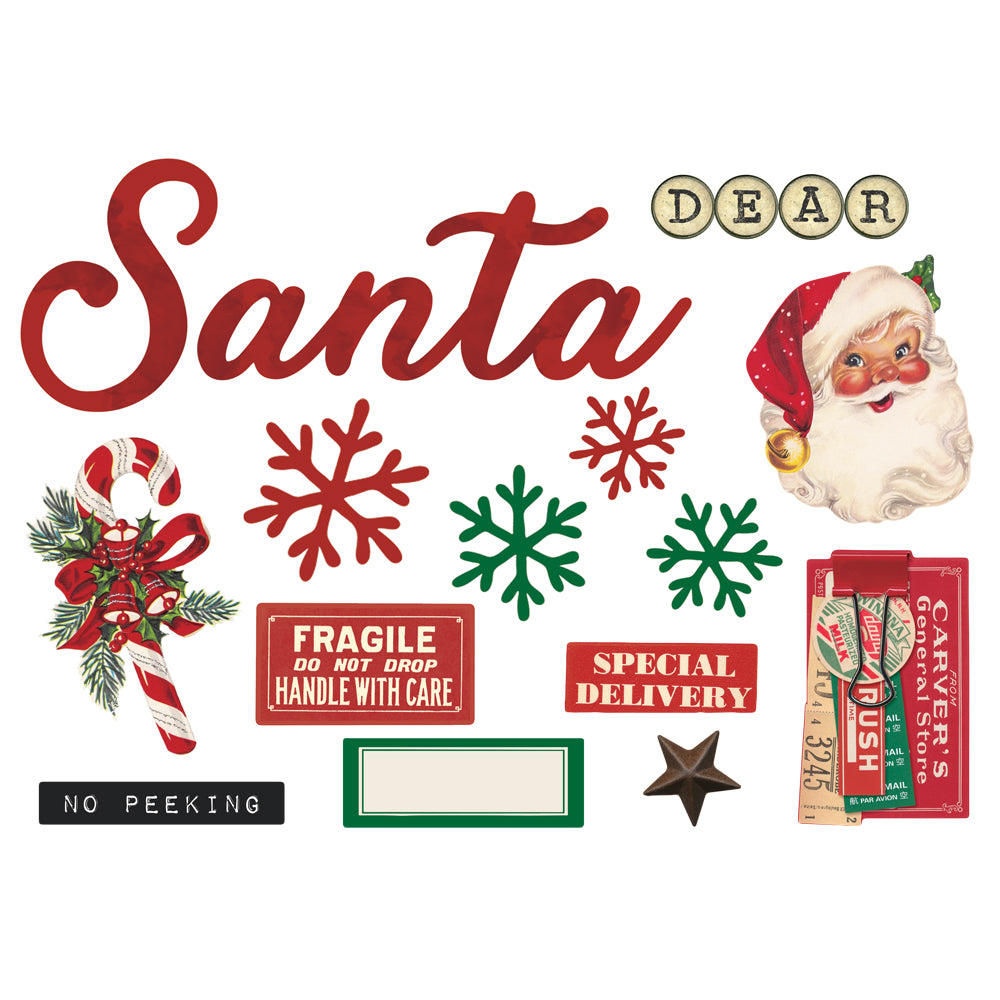 Simple Vintage Dear Santa . Simple Pages Page Pieces