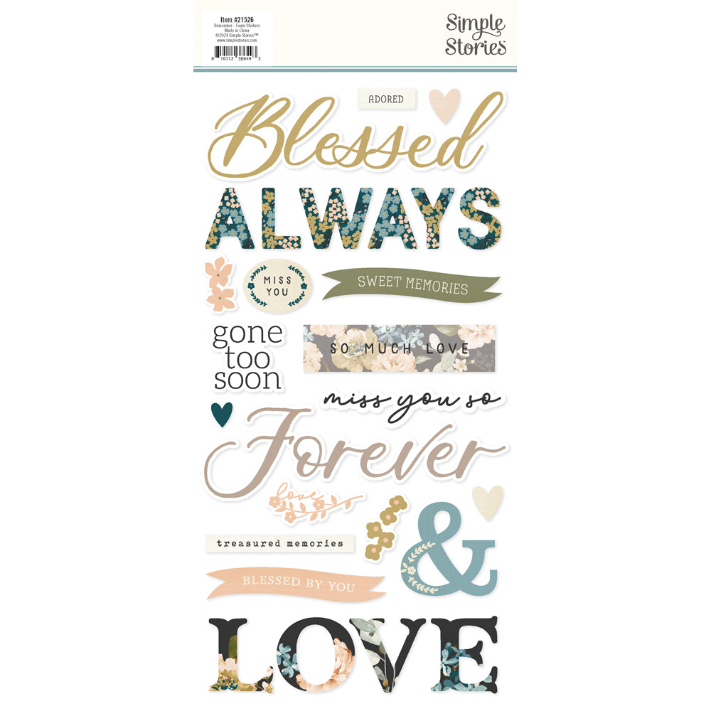 Remember . Foam Stickers