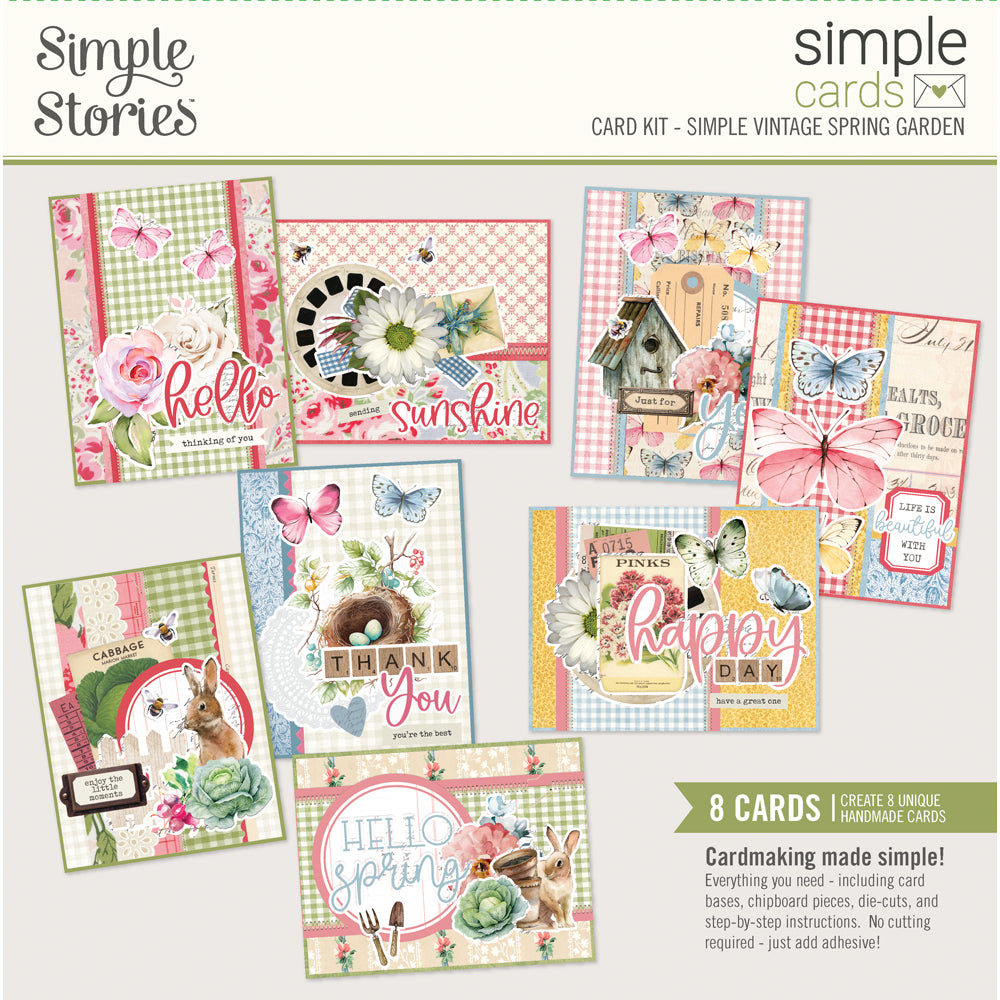 Simple Vintage Spring Garden . Card Kit