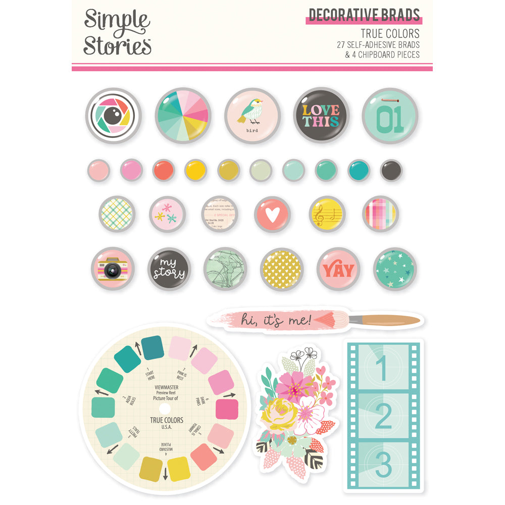 True Colors . Decorative Brads