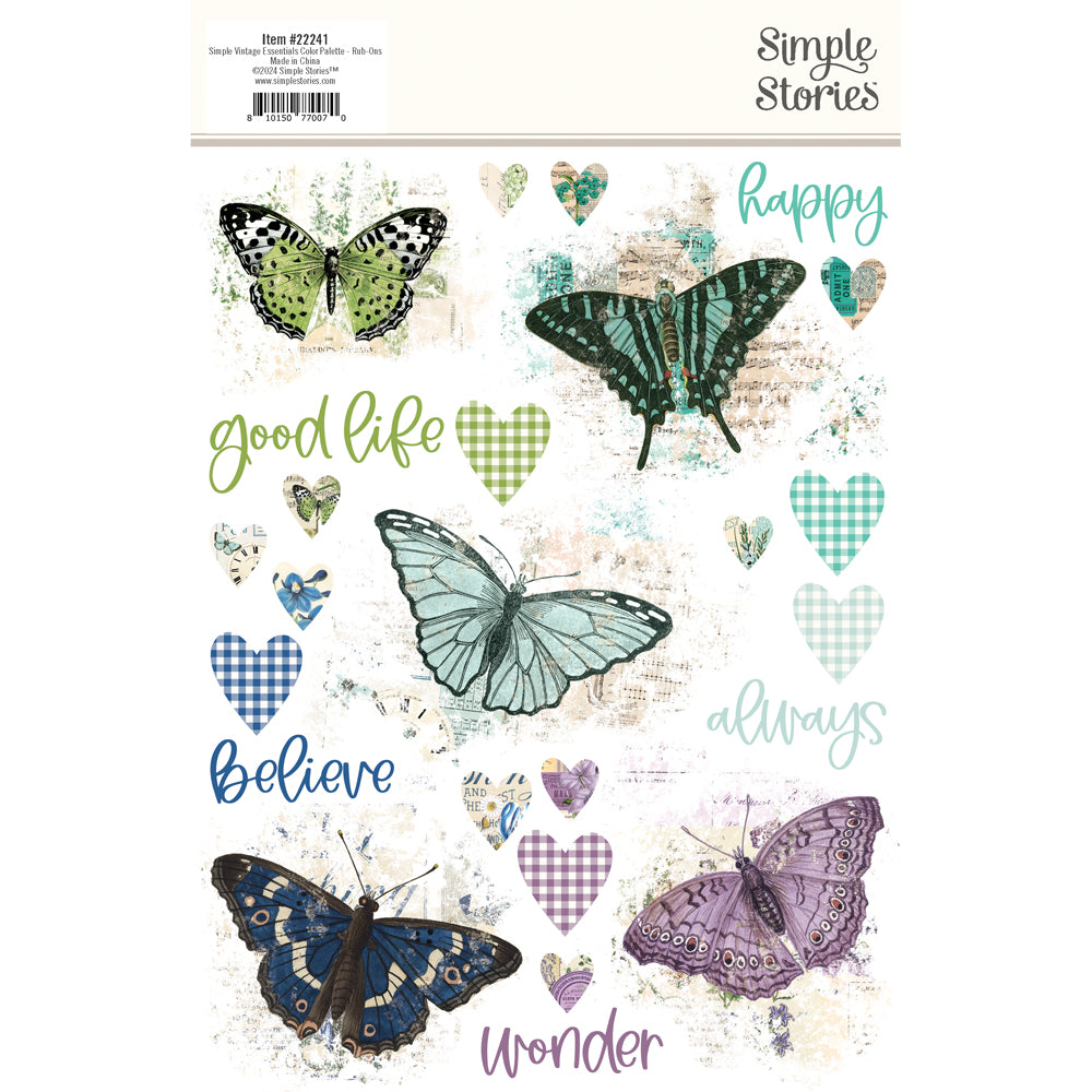 Simple Vintage Essentials Color Palette . Rub-Ons