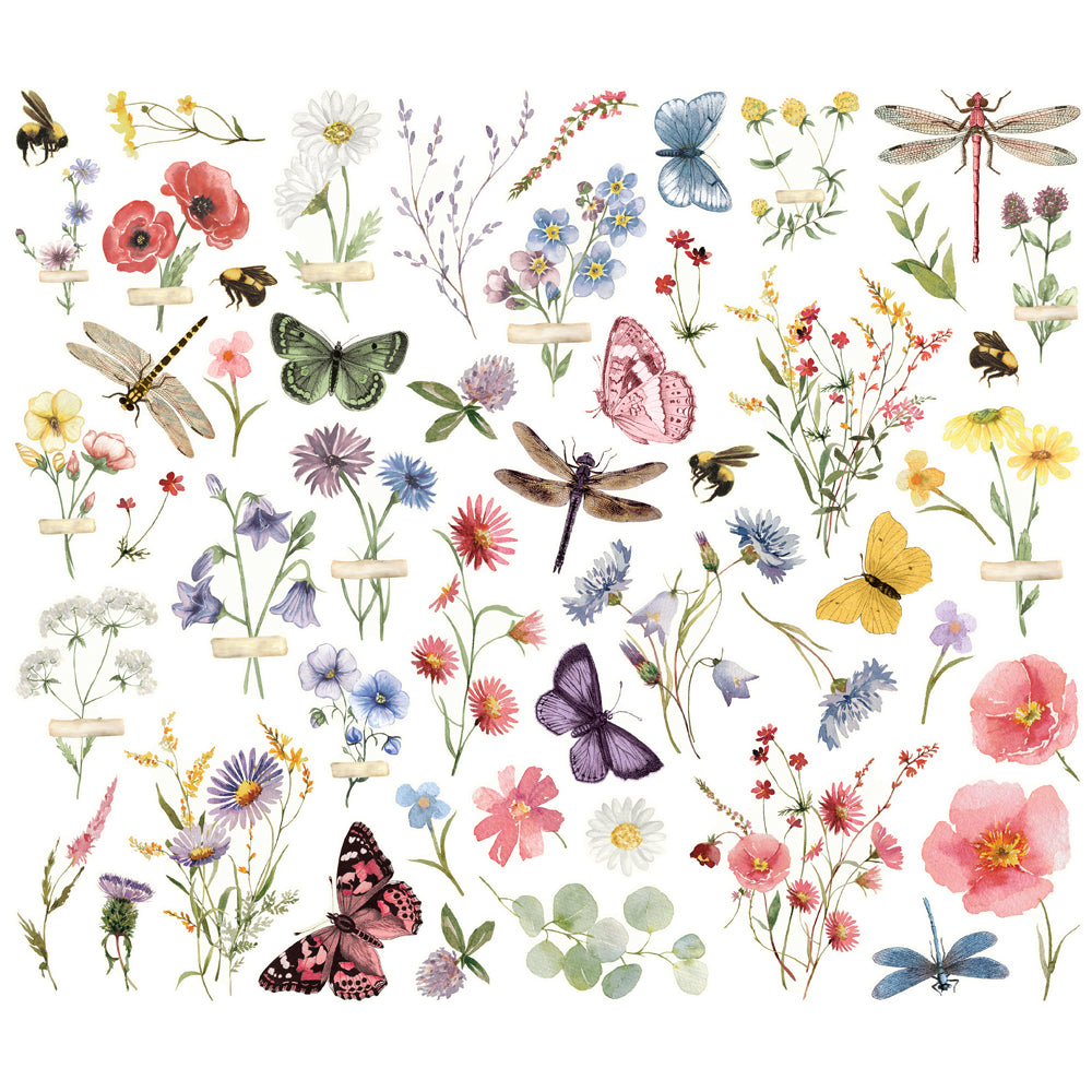 Simple Vintage Meadow Flowers . Floral Bits & Pieces