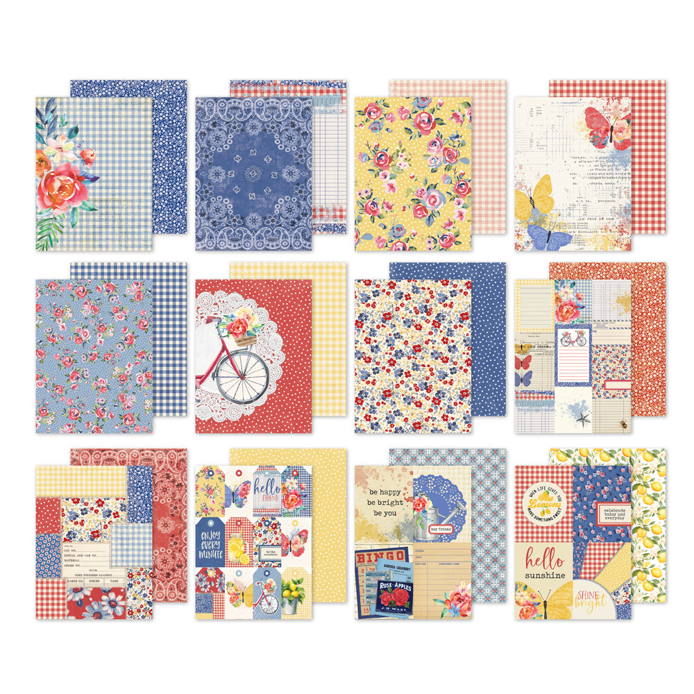 Simple Vintage Linen Market . 6x8 Paper Pad