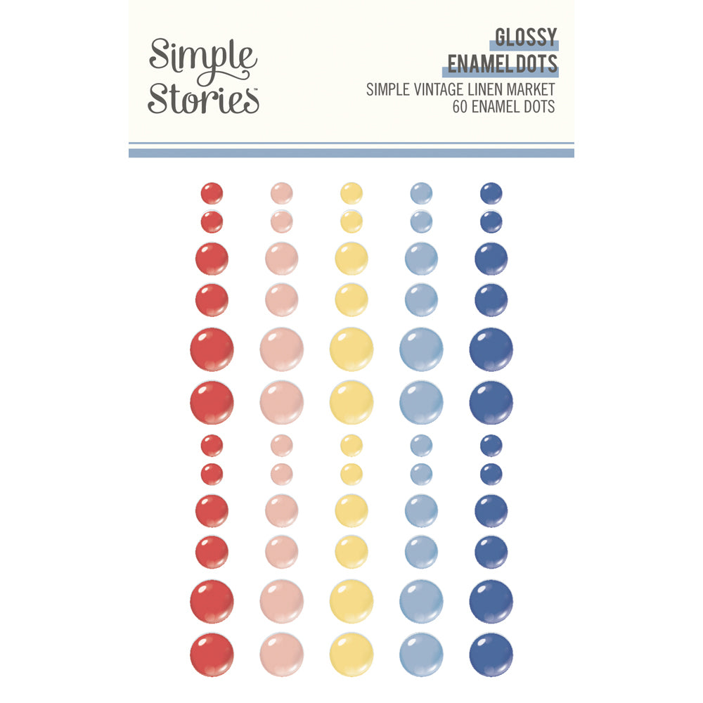 Simple Vintage Linen Market . Enamel Dots