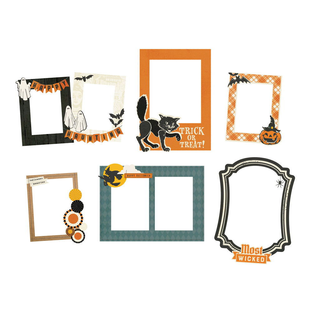 Simple Vintage Scary Stories. Chipboard Frames
