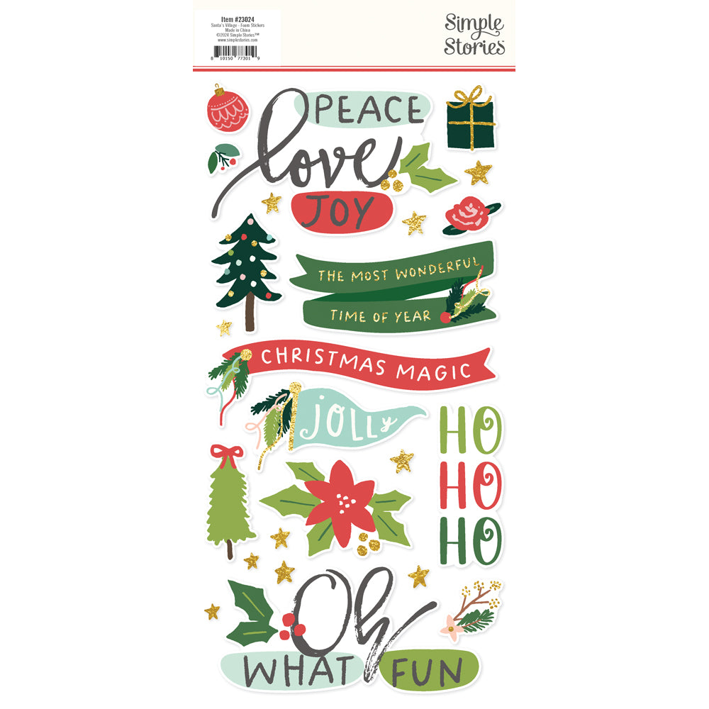Santa's Village . Foam Stickers