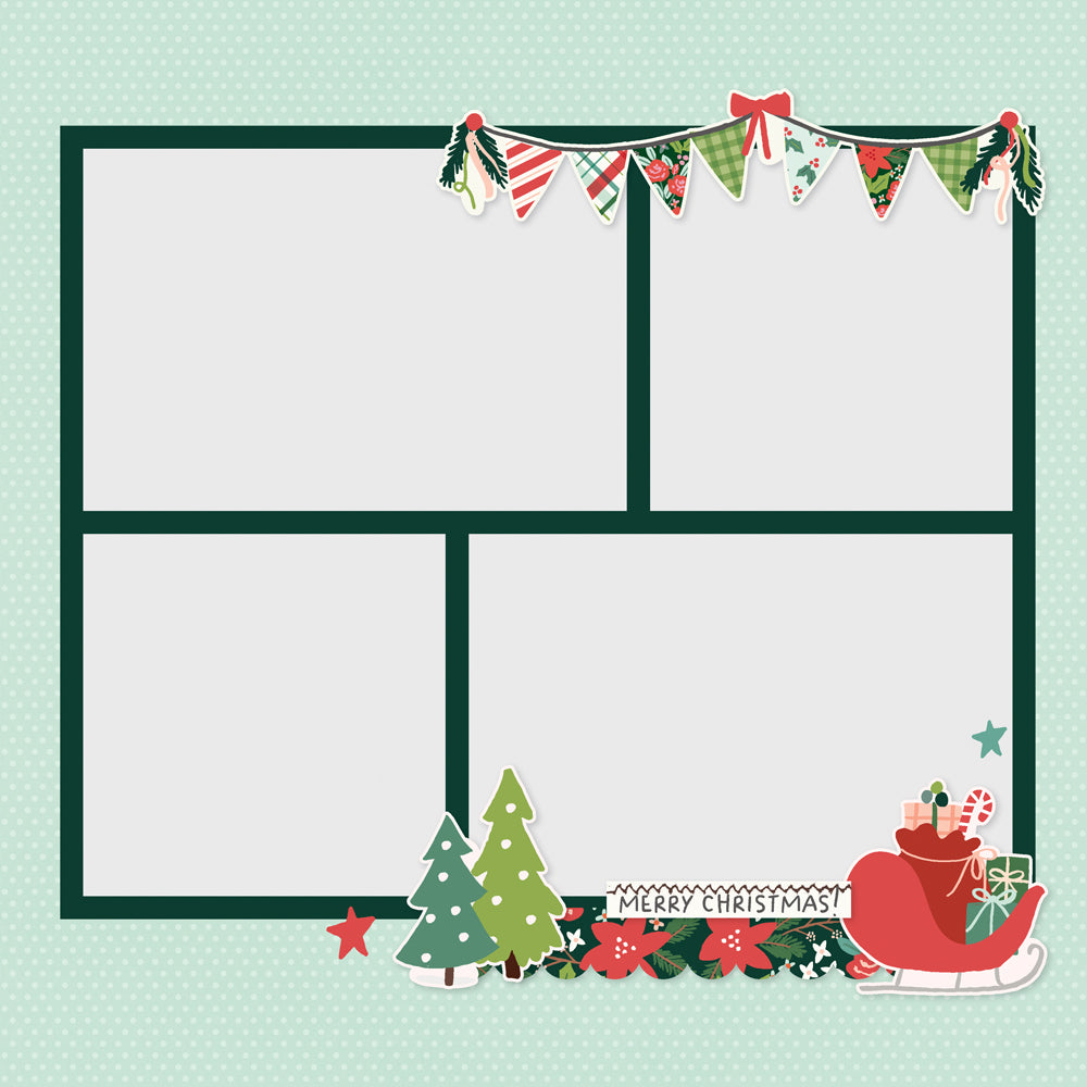 Santa's Village . Simple Page Page Pieces