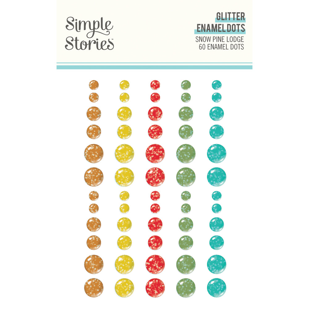Snow PIne Lodge . Glitter Enamel Dots