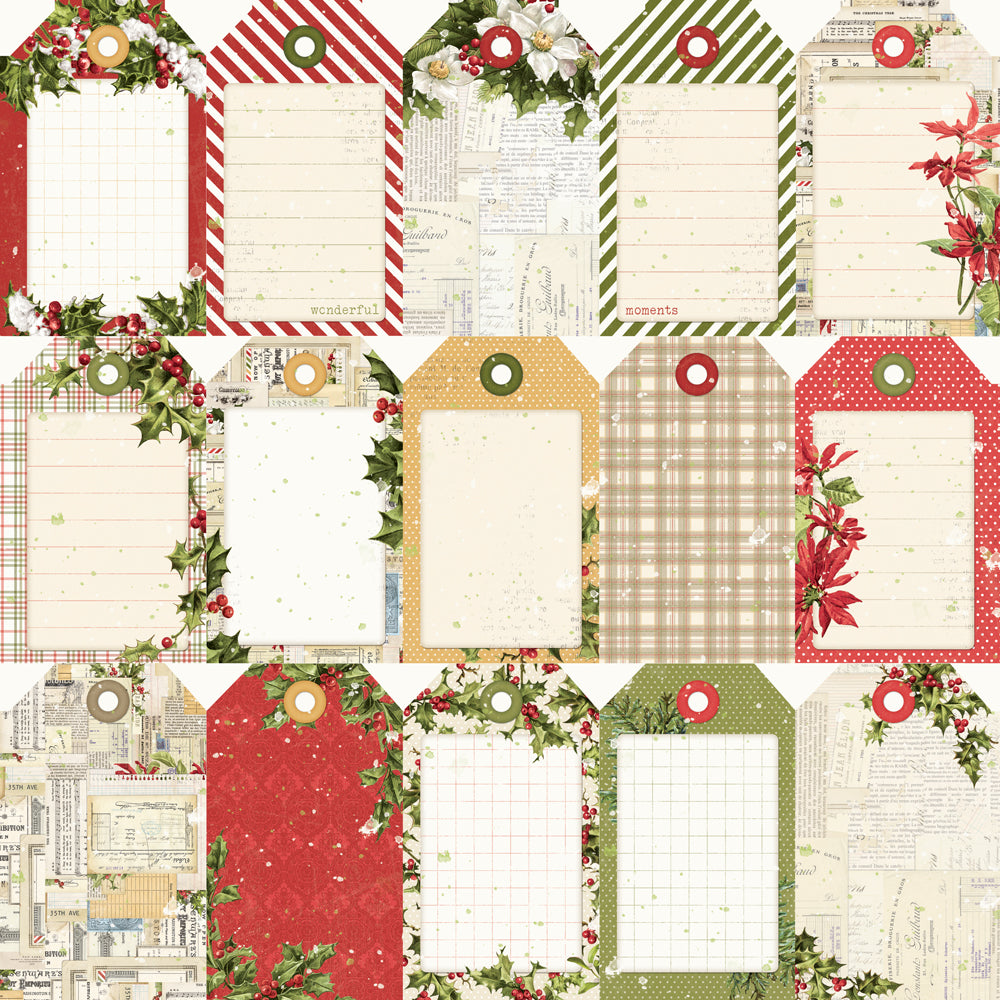 Simple Vintage Yuletide . Tag Elements