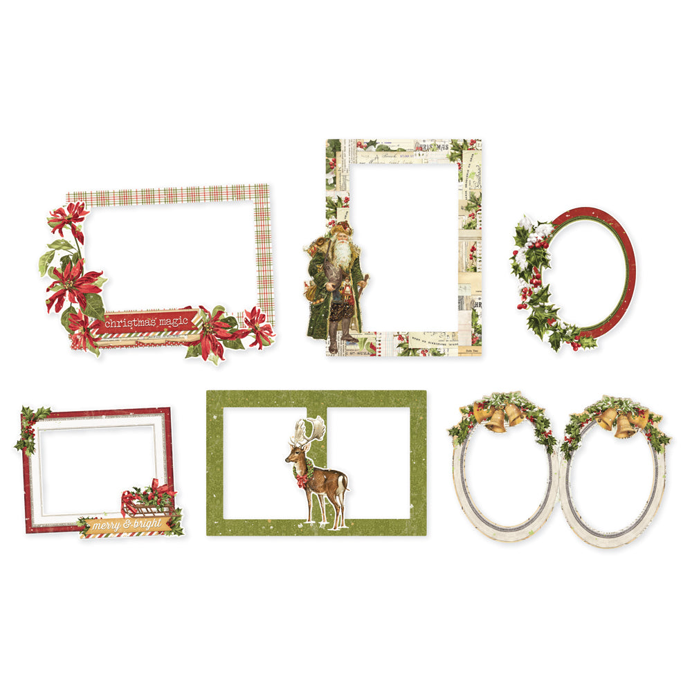 Simple Vintage Yuletide . Chipboard Frames