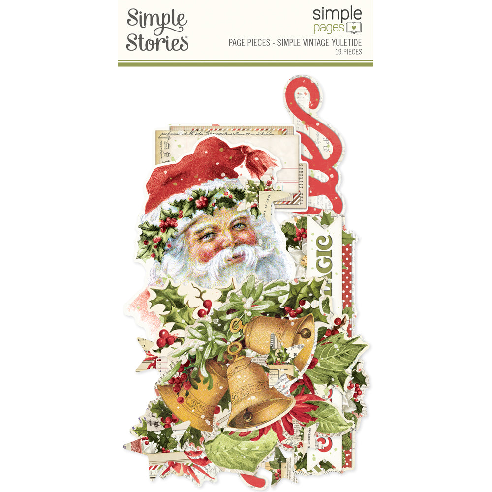 Simple Vintage Yuletide . Page Pieces