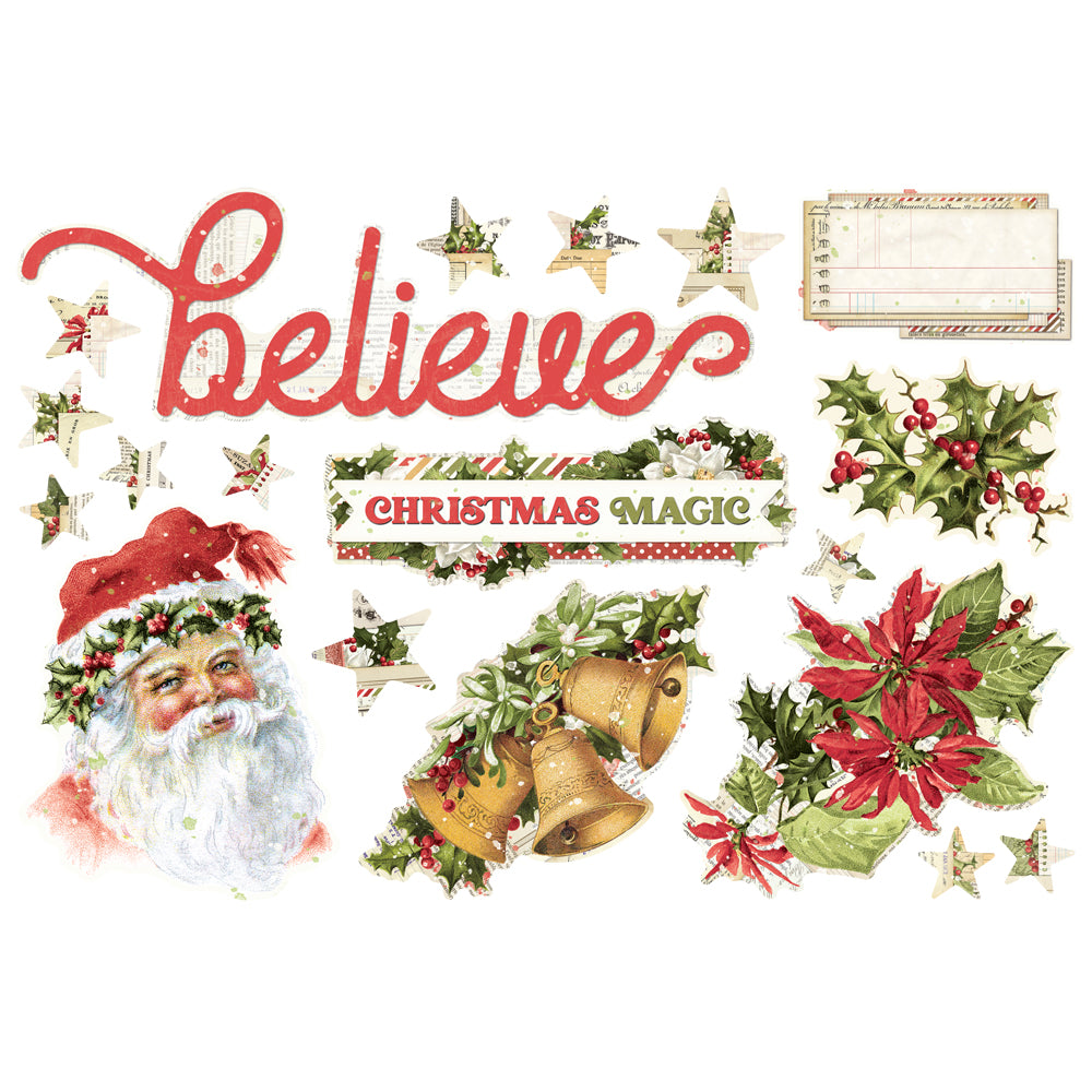 Simple Vintage Yuletide . Page Pieces
