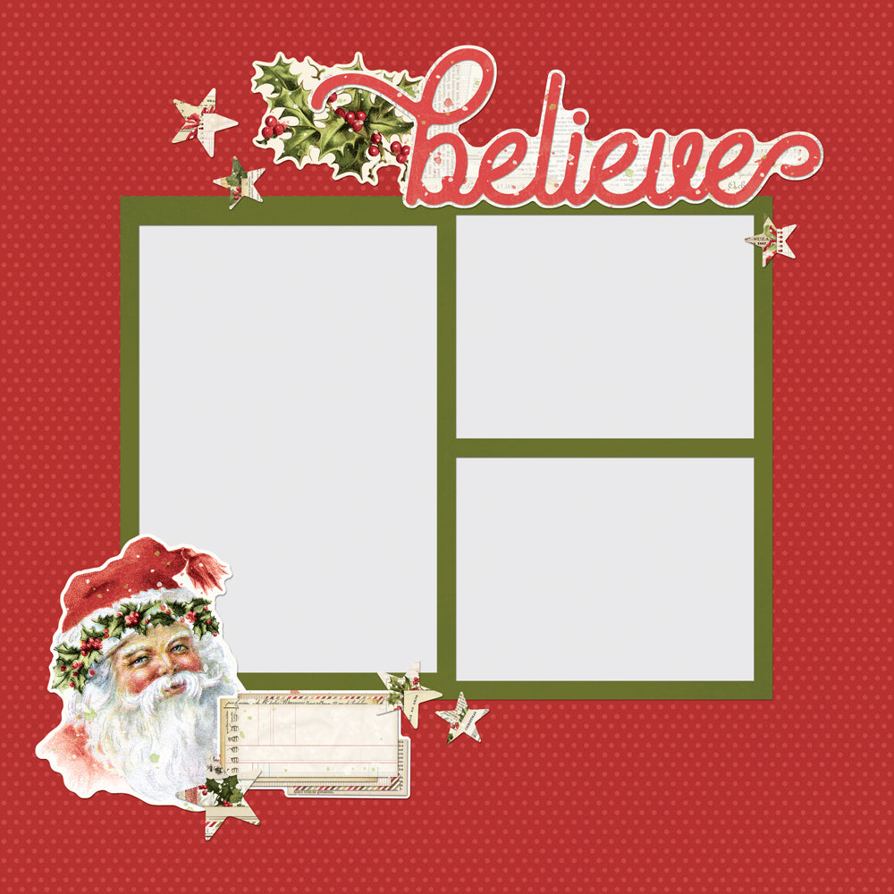 Simple Vintage Yuletide . Page Pieces