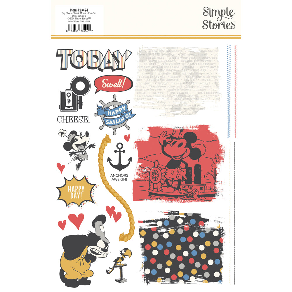 Say Cheese Classic Mouse . Rub Ons