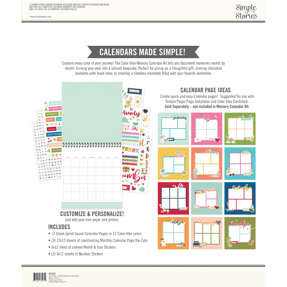 Memory Calendar . Color Vibe