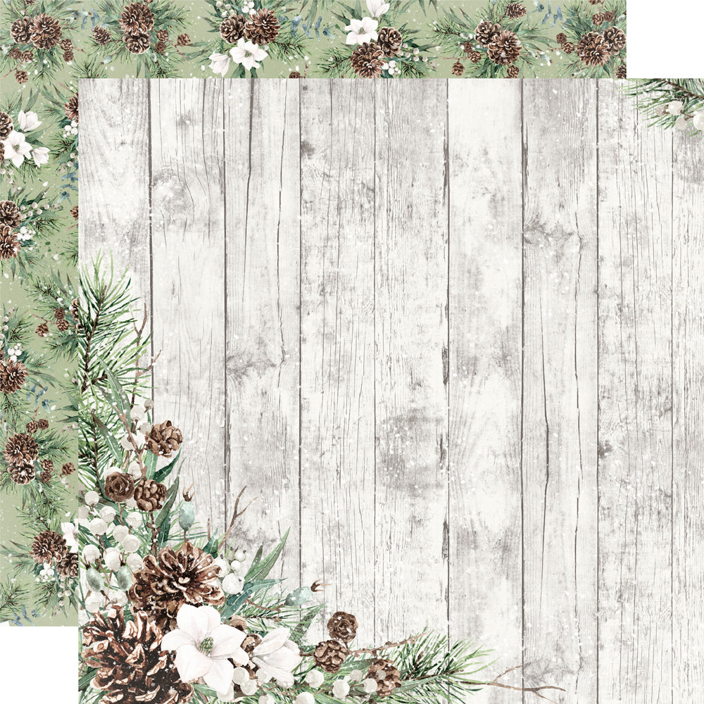 Simple Vintage Fresh Snow . Winter Wishes Cardstock
