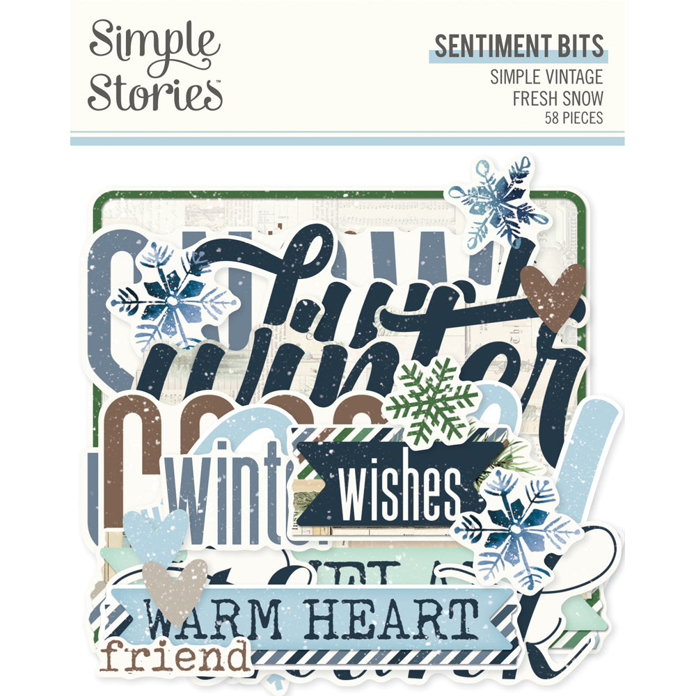 Simple Vintage Fresh Snow . Sentiment Bits & Pieces