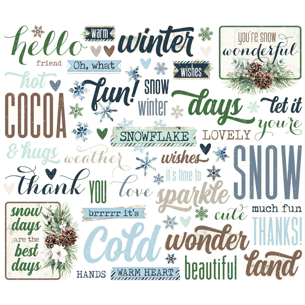 Simple Vintage Fresh Snow . Sentiment Bits & Pieces