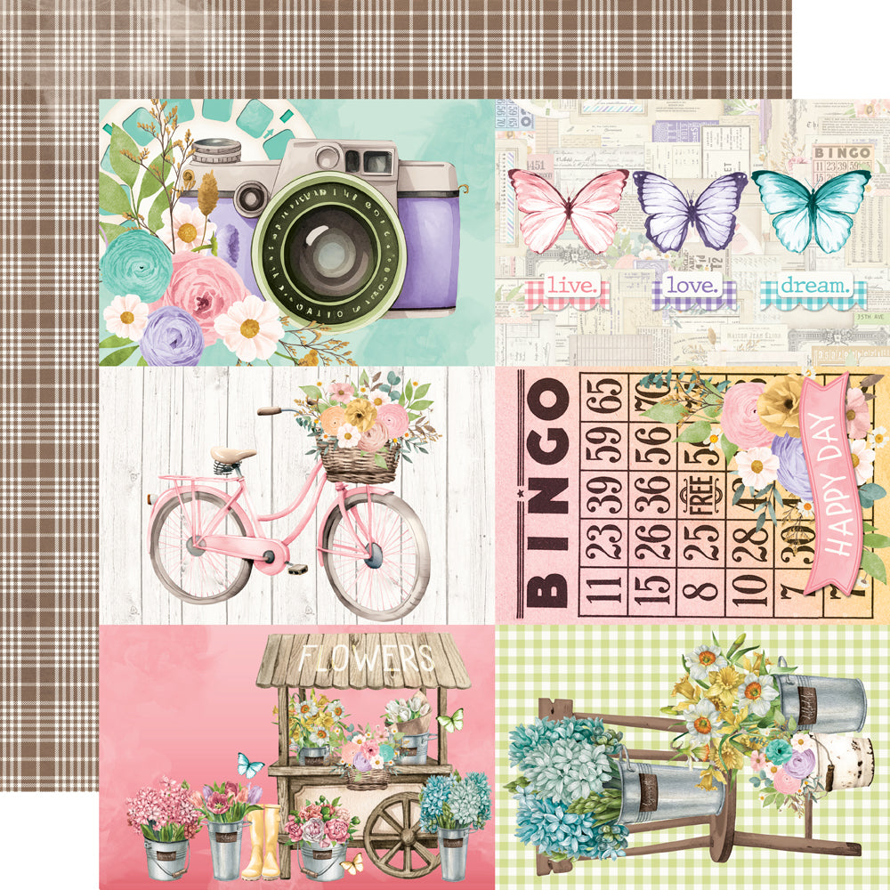 Simple Vintage Flower Shoppe . 4x6 Elements