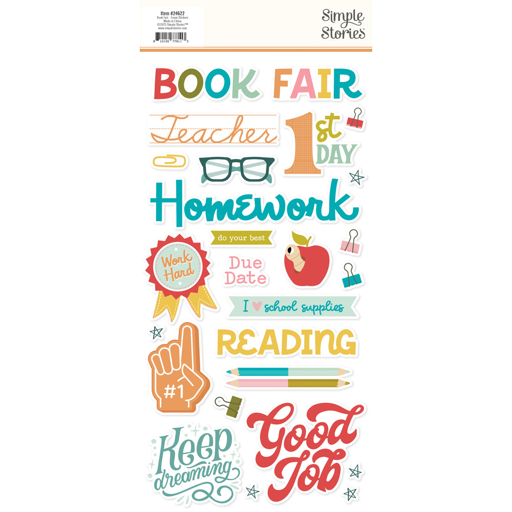 Book Fair . Foam Stickers