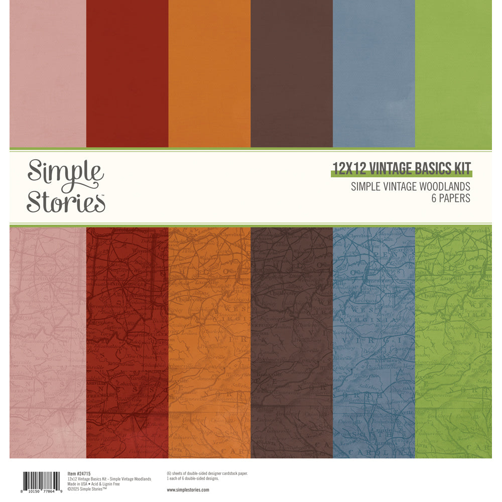 Simple Vintage Woodlands . 12x12 Vintage Basics Kit