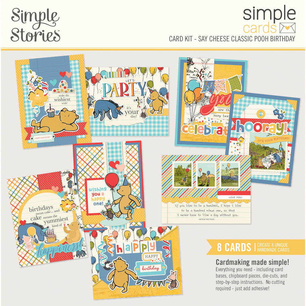 Say Cheese Classic Pooh Birthday . Card Kit