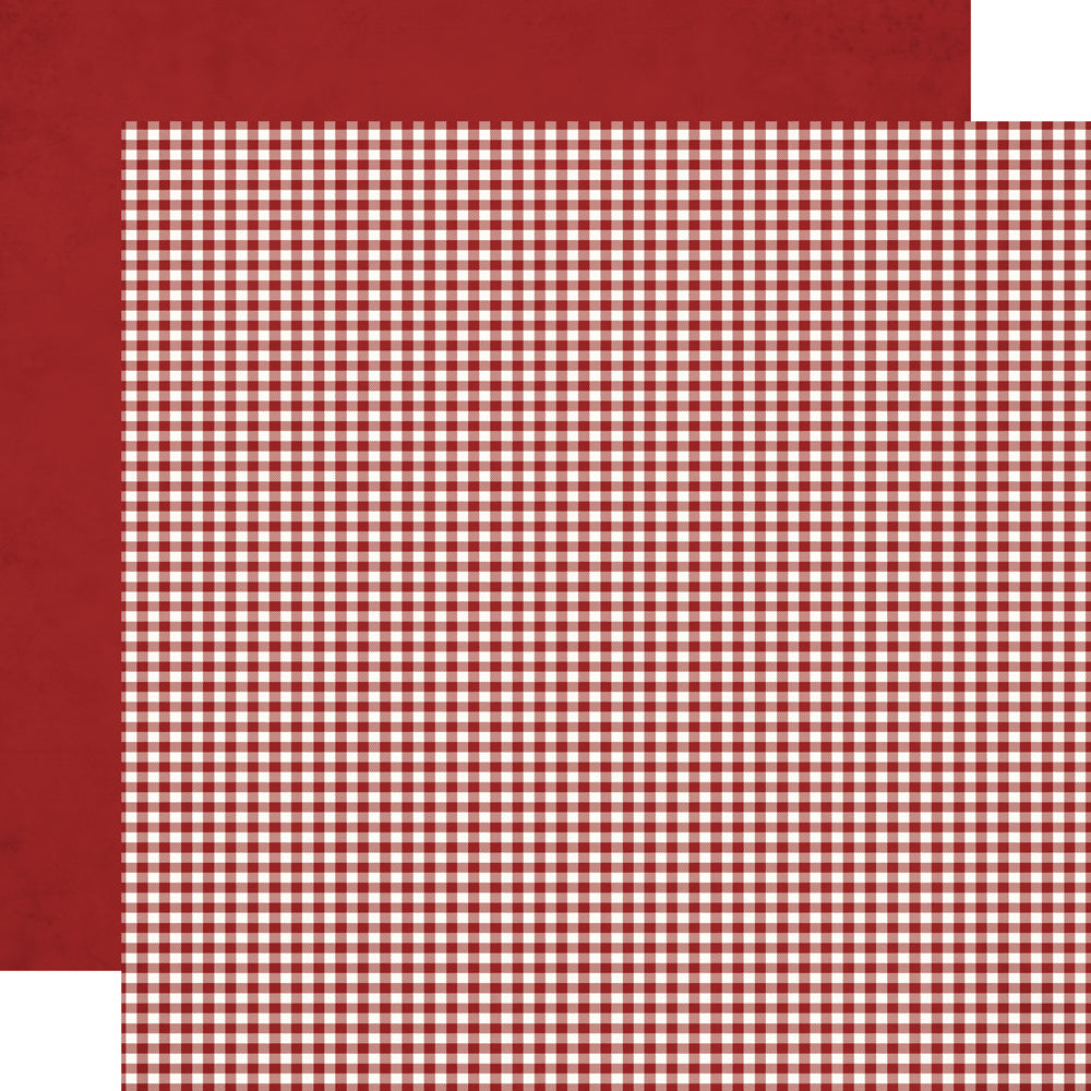 Simple Vintage Autumn Breeze . Garnet Gingham