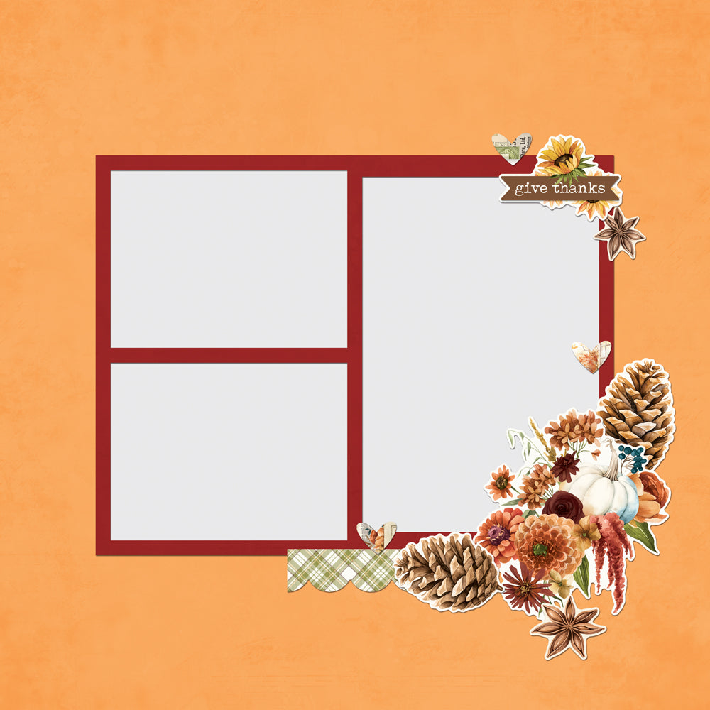 Simple Vintage Autumn Breeze . Simple Page Page Pieces