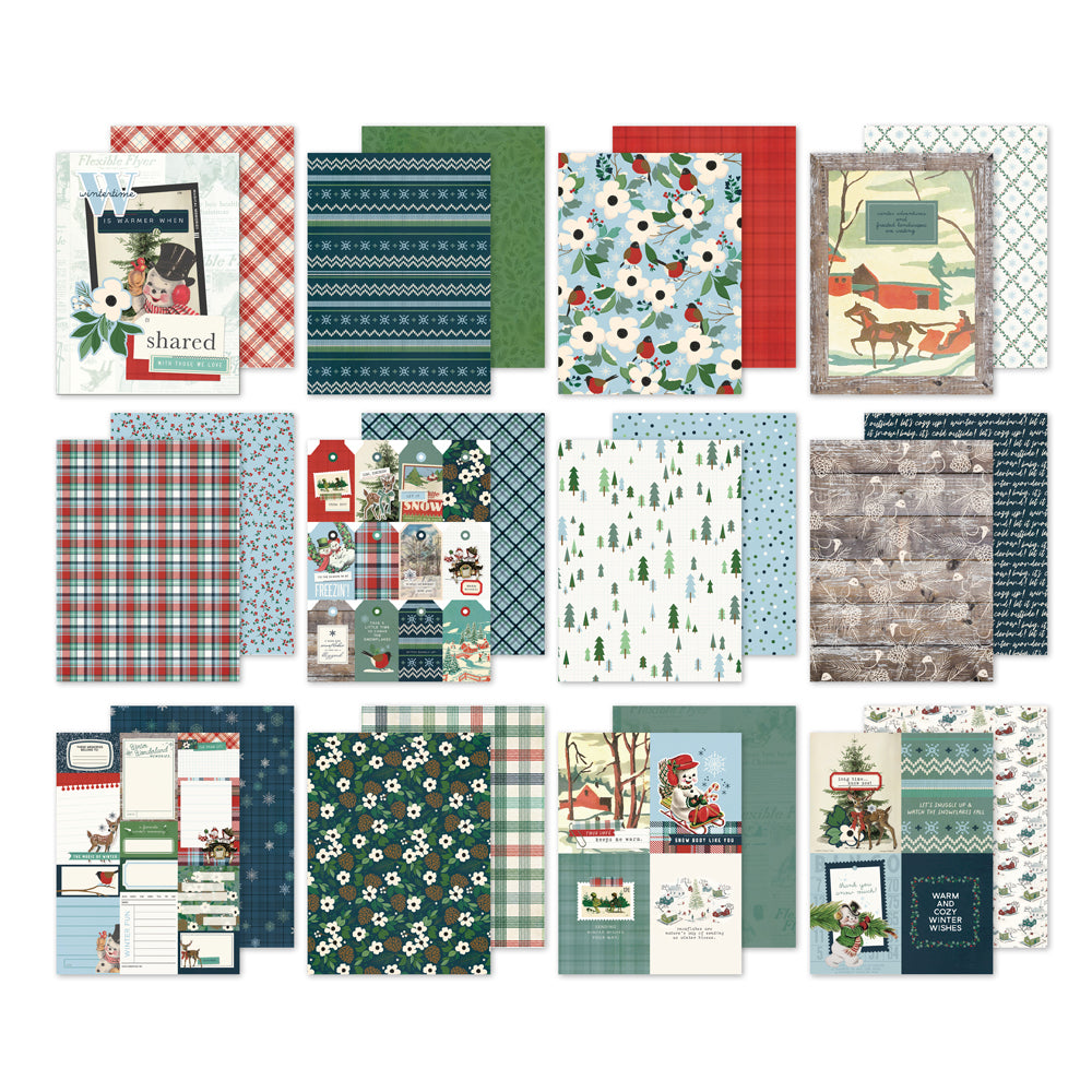 Simple Vintage Flannel Season . 6x8 Paper Pad