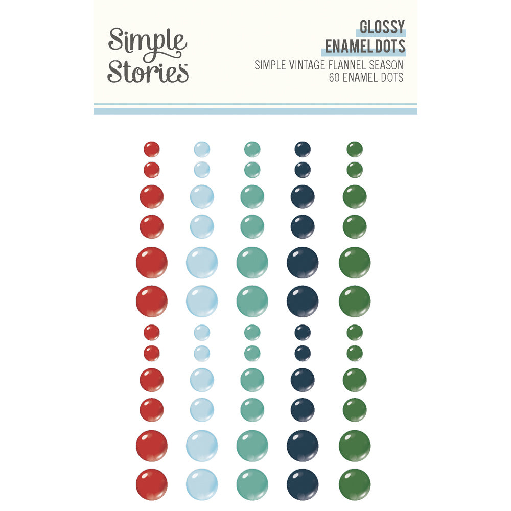 Simple Vintage Flannel Season . Glossy Enamel Dots