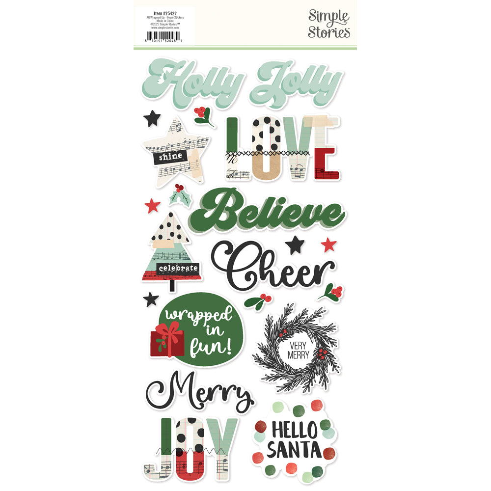 Pre-Order All Wrapped Up . Foam Stickers