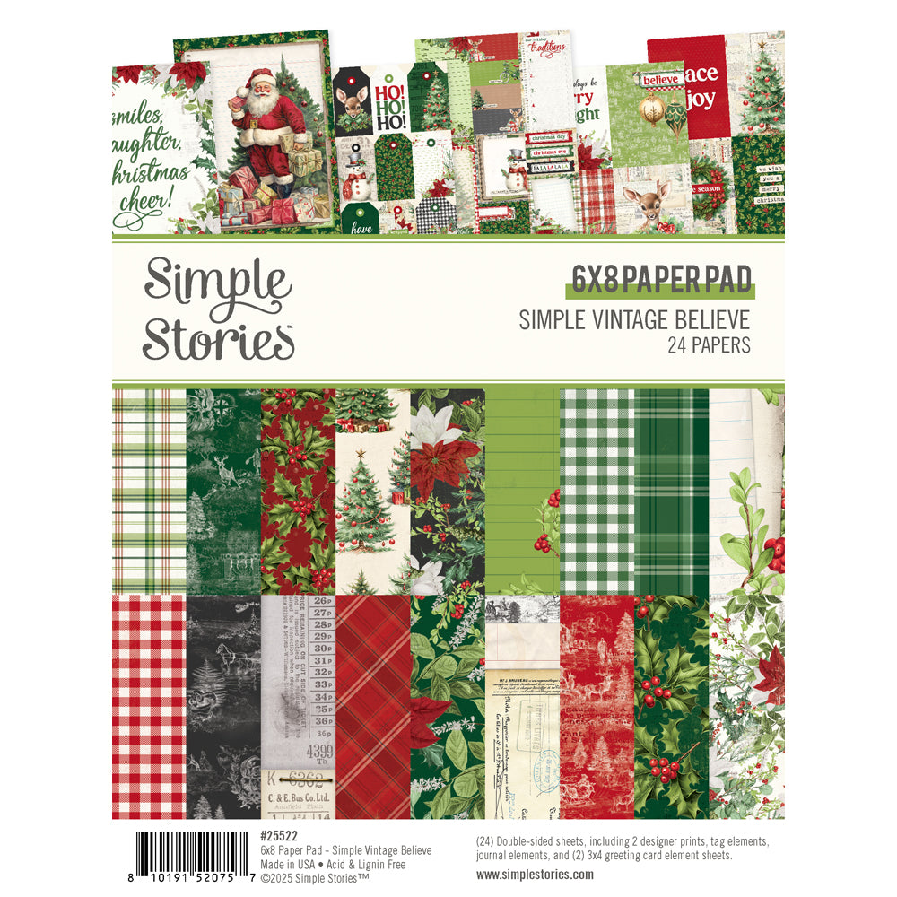 Pre-Order Simple Vintage Believe . 6 x 8 Paper Pad