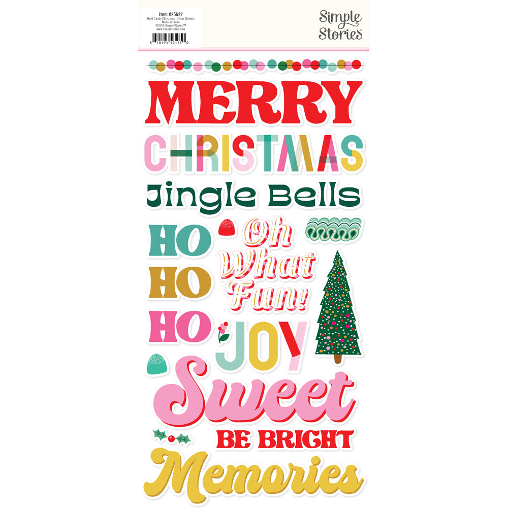 Hard Candy Christmas . Foam Stickers