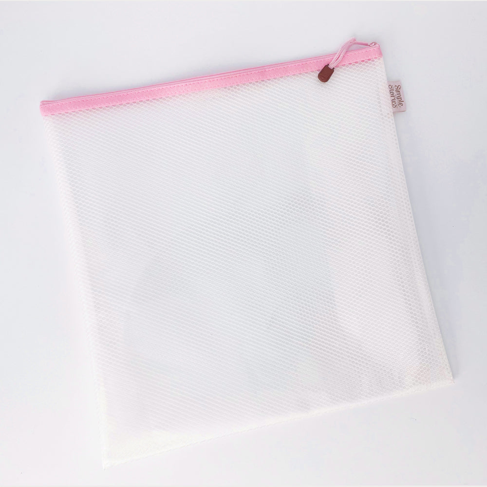 Simple Stories Craft Storage Pouch Large Pink . Storage