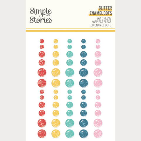 Say Cheese Happiest Place . Enamel Dots
