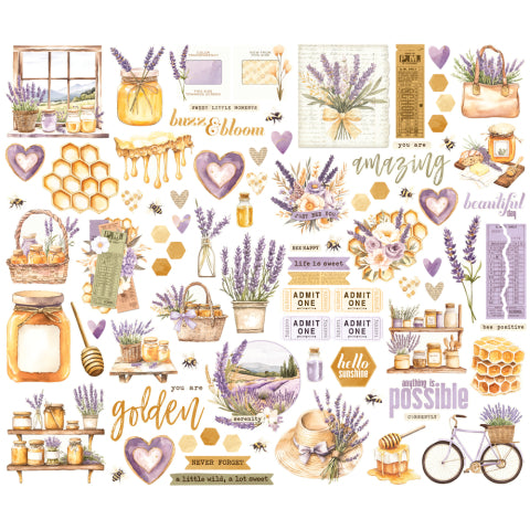 Simple Vintage Lavender Fields . Bits & Pieces
