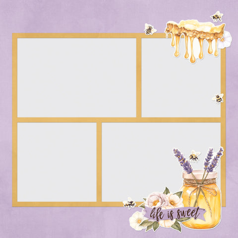 Simple Vintage Lavender Fields . Simple Pages Page Pieces