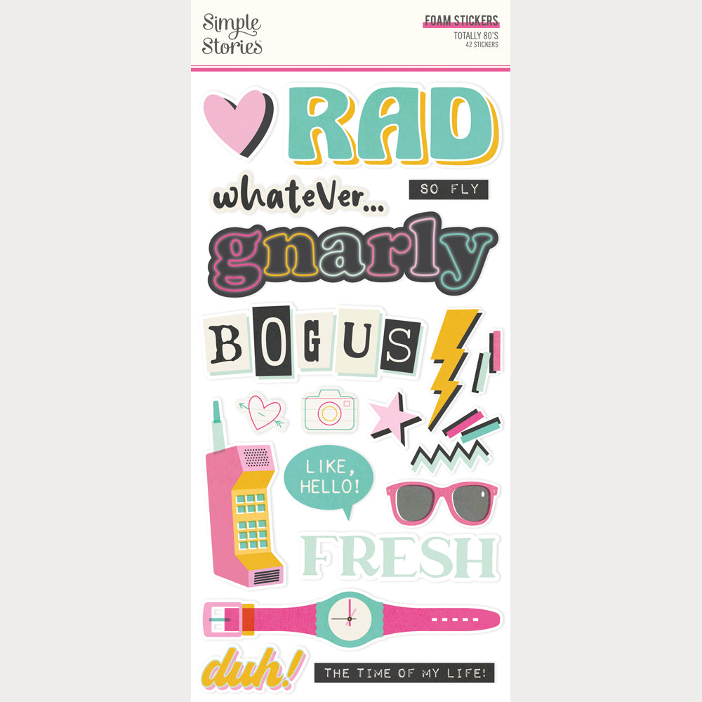 Totally 80's . Foam Stickers