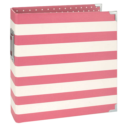 Pink Stripe Binder . 6x8 Designer