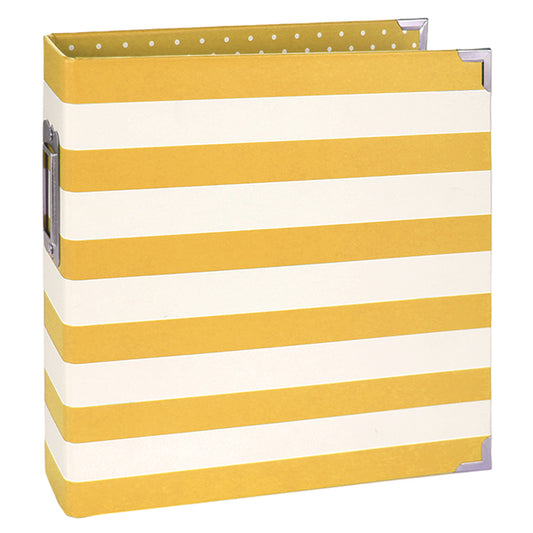 Yellow Stripe Binder. 6x8 Designer