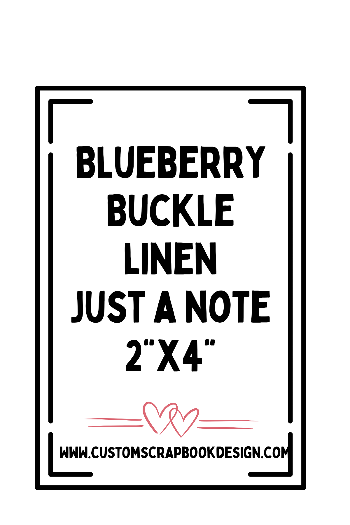 Blueberry Buckle Just a Note 2" x 4" Pkg of 20 . Linen Cardstock