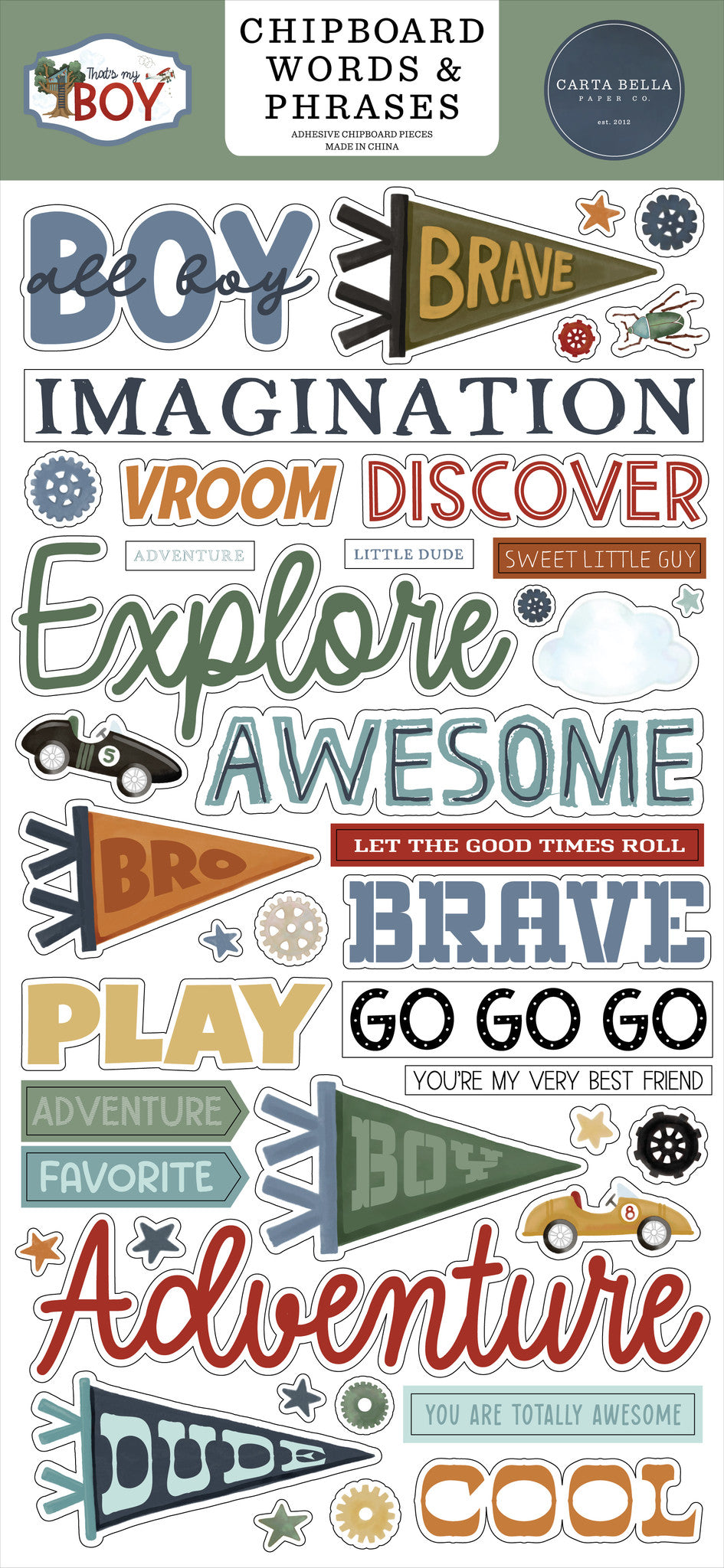 That's My Boy . Chipboard Words & Phrases