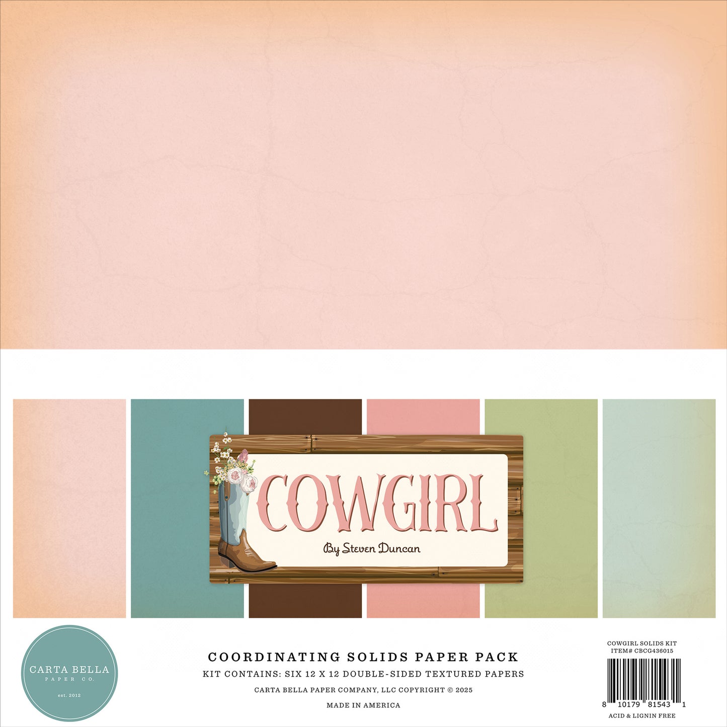 Cowgirl . Coordinating Solids Paper Pack