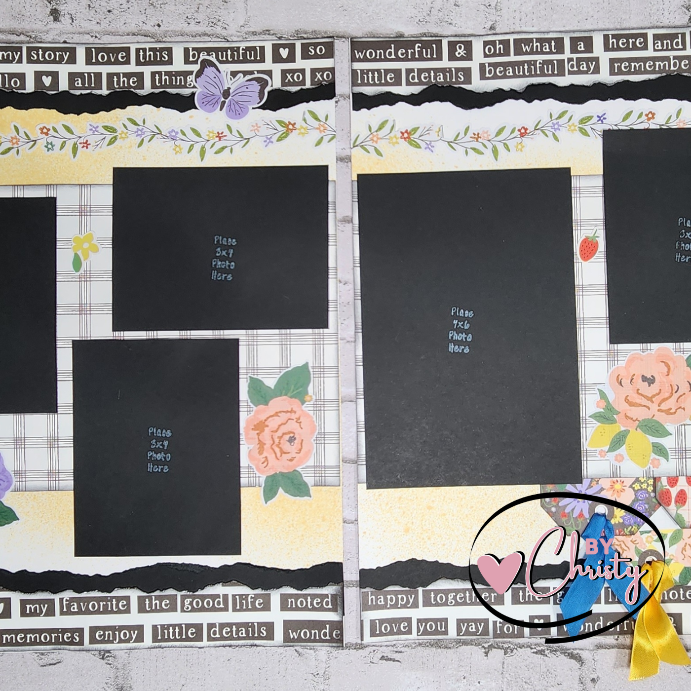 Custom . Love You Lots 2 Page 12x12 Scrapbook layout