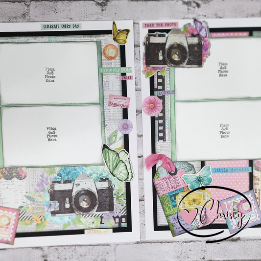 Custom . Life Documented 2 Page 12x12 Scrapbook Layout