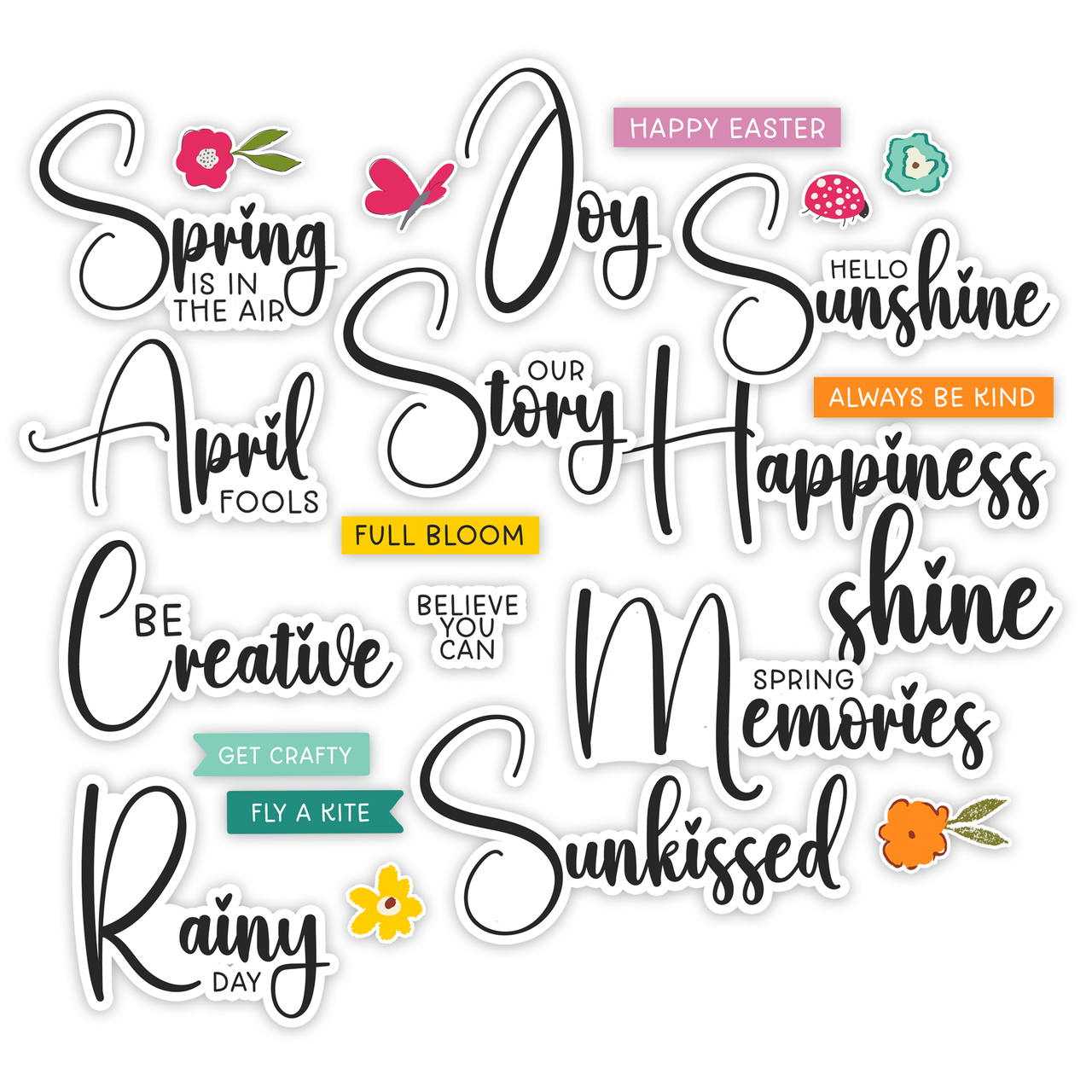Sunkissed . Spring Memories Word Die-Cuts