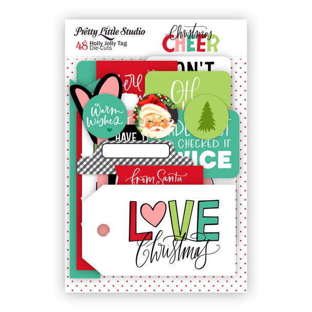 Christmas Cheer . Holly Jolly Tag Die-Cuts
