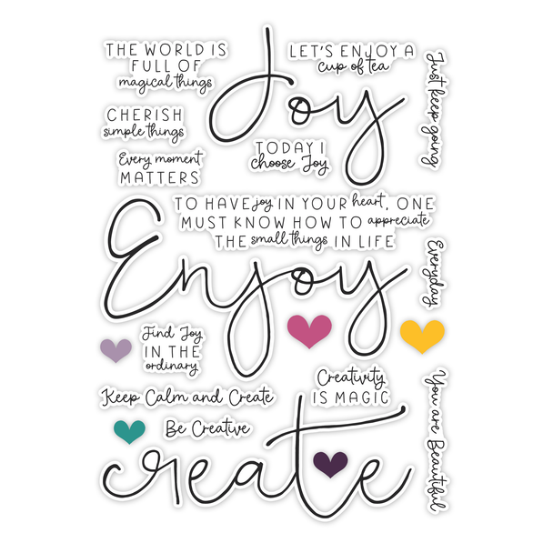 Wildflowers . Joy Word Die-Cuts