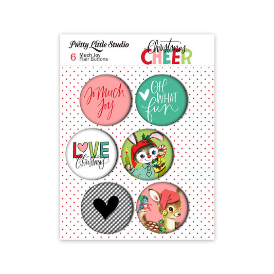 Christmas Cheer . Much Joy Flair Buttons